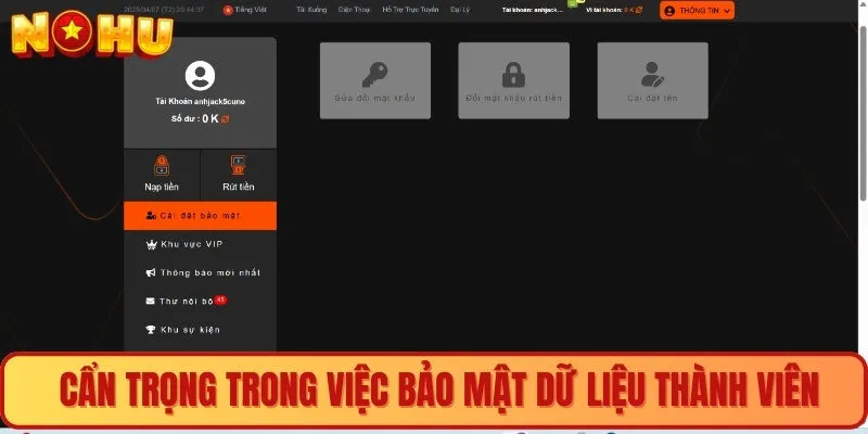 Cẩn trọng trong việc bảo mật dữ liệu thành viên