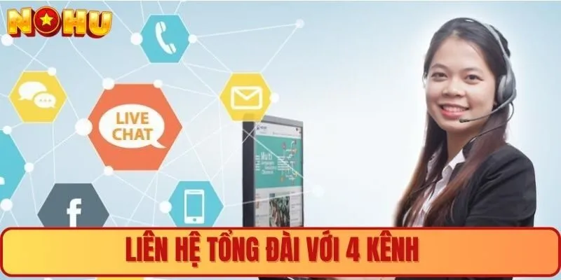 Liên hệ đến nền tảng bằng 4 kênh khác nhau